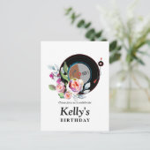 vinylrecord jarig Briefkaart Uitnodiging (Staand voorkant)