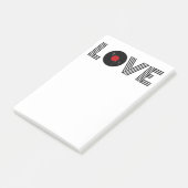 Vinylrecord liefde post-it® notes (Schuin)