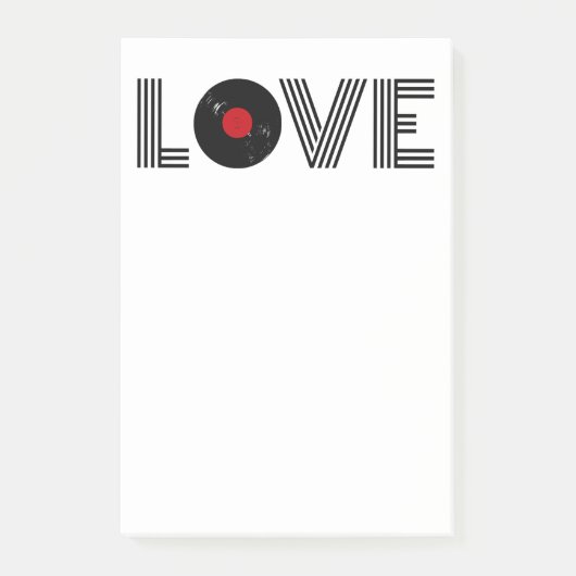 Vinylrecord liefde post-it® notes (Voorkant)
