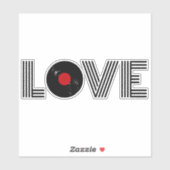 Vinylrecord liefde sticker (Vel)