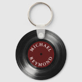 vinylrecord met mijn naam sleutelhanger (Voorkant)