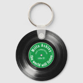 vinylrecord met naam promo-Sleutelhanger Sleutelhanger (Voorkant)