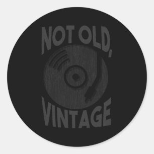 Vinylrecord niet-oude  retrospectie ronde sticker