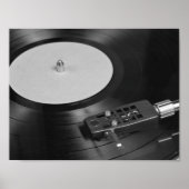 Vinylrecord op een draaischijf poster (Voorkant)