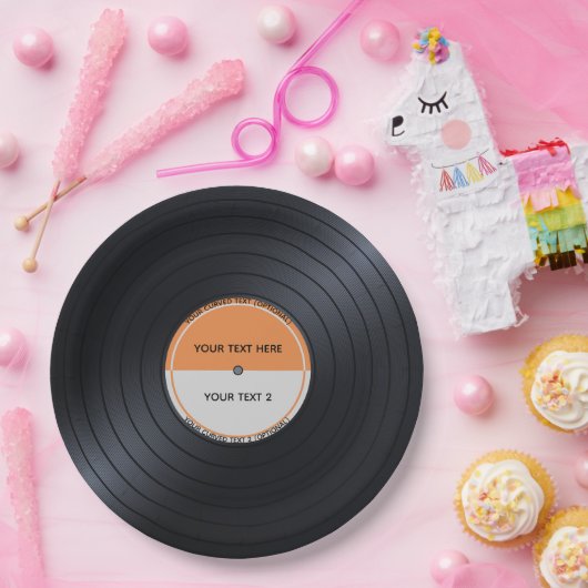 Vinylrecord Papieren Bordje (Feest)
