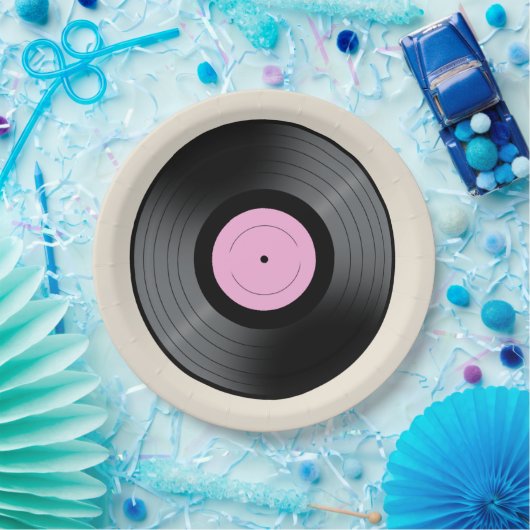 Vinylrecord Papieren Bordje (Feest)