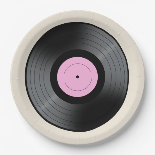 Vinylrecord Papieren Bordje (Voorkant)
