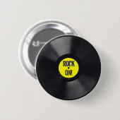 Vinylrecord Ronde Button 5,7 Cm (Voorkant /achterkant)