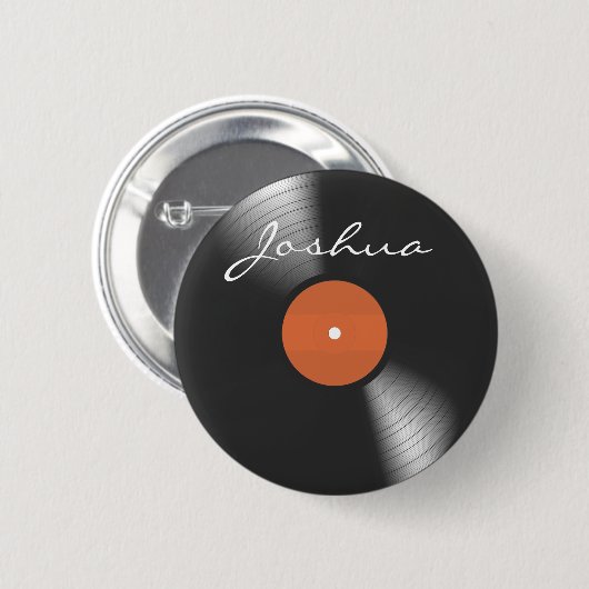 Vinylrecord Ronde Button 5,7 Cm (Voorkant /achterkant)