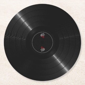 Vinylrecord Ronde Kartonnen Onderzetter