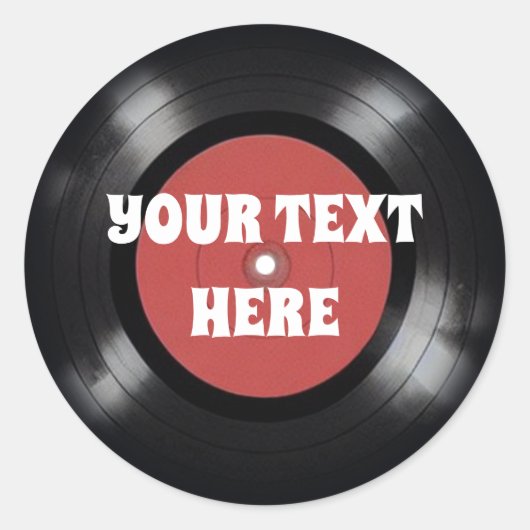 vinylrecord ronde sticker (Voorkant)