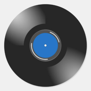 Vinylrecord Ronde Sticker