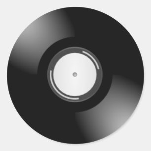 Vinylrecord Ronde Sticker