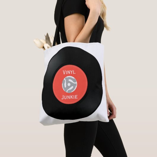 Vinylrecord Single 45-rpm Design Canvas tas (Dichtbij)