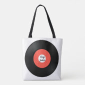 Vinylrecord Single 45-rpm Design Canvas tas (Achterkant)