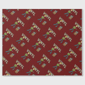 Vinylrecord verzamelen cadeaupapier (Vlak)