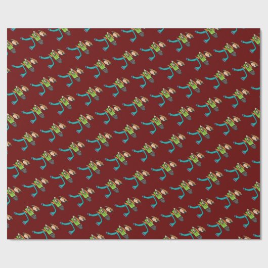 Vinylrecord verzamelen cadeaupapier (Vlak)