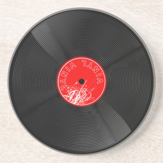Vinylrecord Zandsteen Onderzetter (Voorkant)