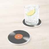 Vinylrecord Zandsteen Onderzetter (Zijkant)