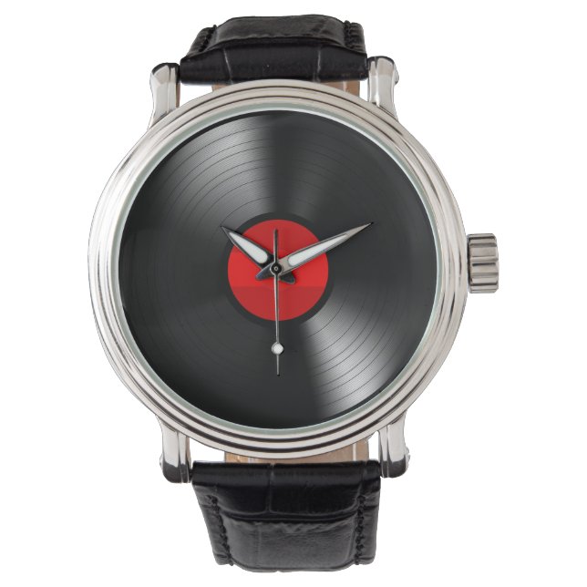  vinylrecordhorloge horloge (Voorkant)