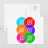 Vinylrecordkleuren Briefkaart (Voorkant / Achterkant)