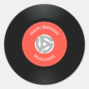 vinylrecordontwerper ronde sticker