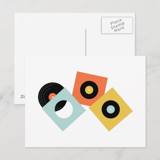 Vinylrecords Briefkaart (Voorkant / Achterkant)
