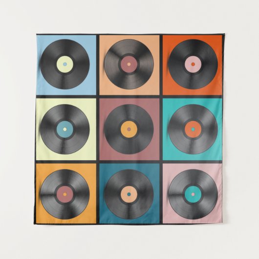 Vinylrecords. De Schijven LP van de terugkeer plaa Wandkleed (Voorkant (horizontaal))