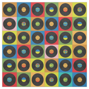 vinylrecords Retro muziek kleurrijk Stof