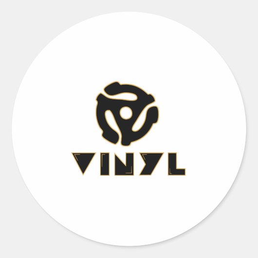 vinylrecords ronde sticker (Voorkant)