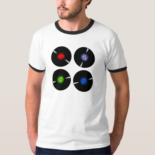 Vinylrecords t-shirt (Voorkant)