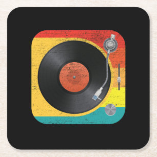 Vinylrecordspeler Kartonnen Onderzetters