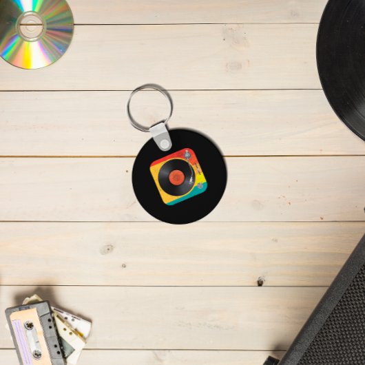 Vinylrecordspeler Sleutelhanger
