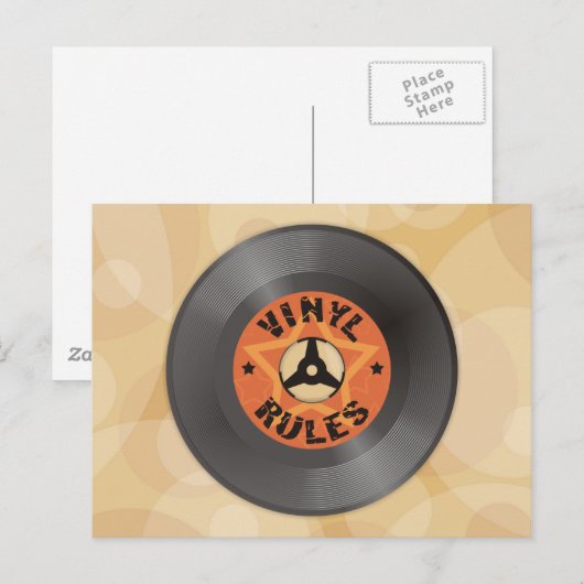 Vinylregels Briefkaart (Voorkant / Achterkant)