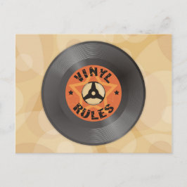 Vinylregels Briefkaart