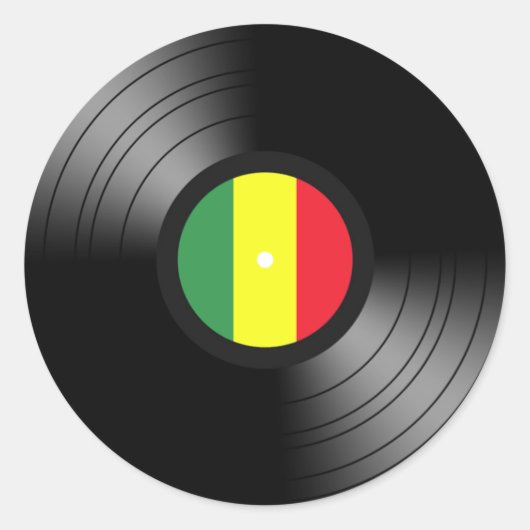 Vinylreggae Ronde Sticker (Voorkant)