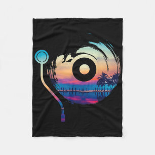 Vinyls LP Record - Summer Beach Sunset Vinyl Fleece Deken