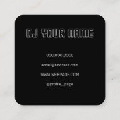 Vinylspeelplaat grijs zwart vierkante visitekaartje (Achterkant)