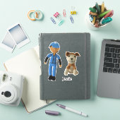 VinylSticker - Jongen en hond Sticker (iPad Cover)