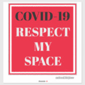 VinylSticker knippen - COVID-19 Mijn ruimte respec Sticker (Vel)