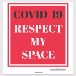 VinylSticker knippen - COVID-19 Mijn ruimte respec Sticker