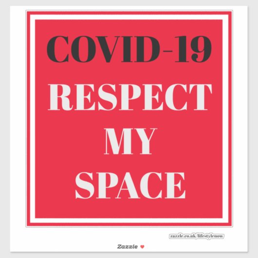 VinylSticker knippen - COVID-19 Mijn ruimte respec Sticker (Vel)