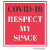 VinylSticker knippen - COVID-19 Mijn ruimte respec Sticker (Voorkant)