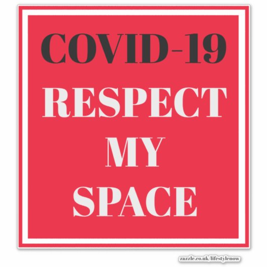 VinylSticker knippen - COVID-19 Mijn ruimte respec Sticker (Voorkant)