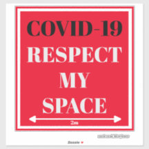 VinylSticker knippen - COVID-19 Respect mijn ruimt