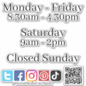 VinylSticker knippen - Sociale media in openingsti Sticker (Voorkant)