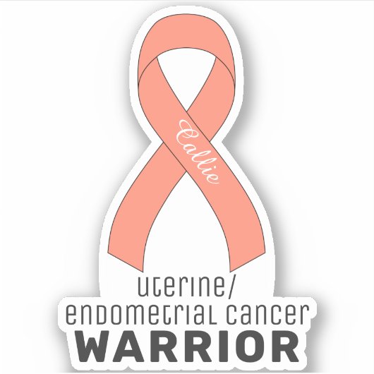 VinylSticker met baarmoederhalskanker Sticker (Voorkant)