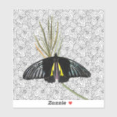 VinylSticker met Butterfly & BW-achtergrond Sticker (Vel)