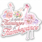 Vinylsticker met Fabulous Flamboyant Flamingos Sticker (Voorkant)