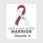 VinylSticker met kop- en nekkanker Sticker (Vel)